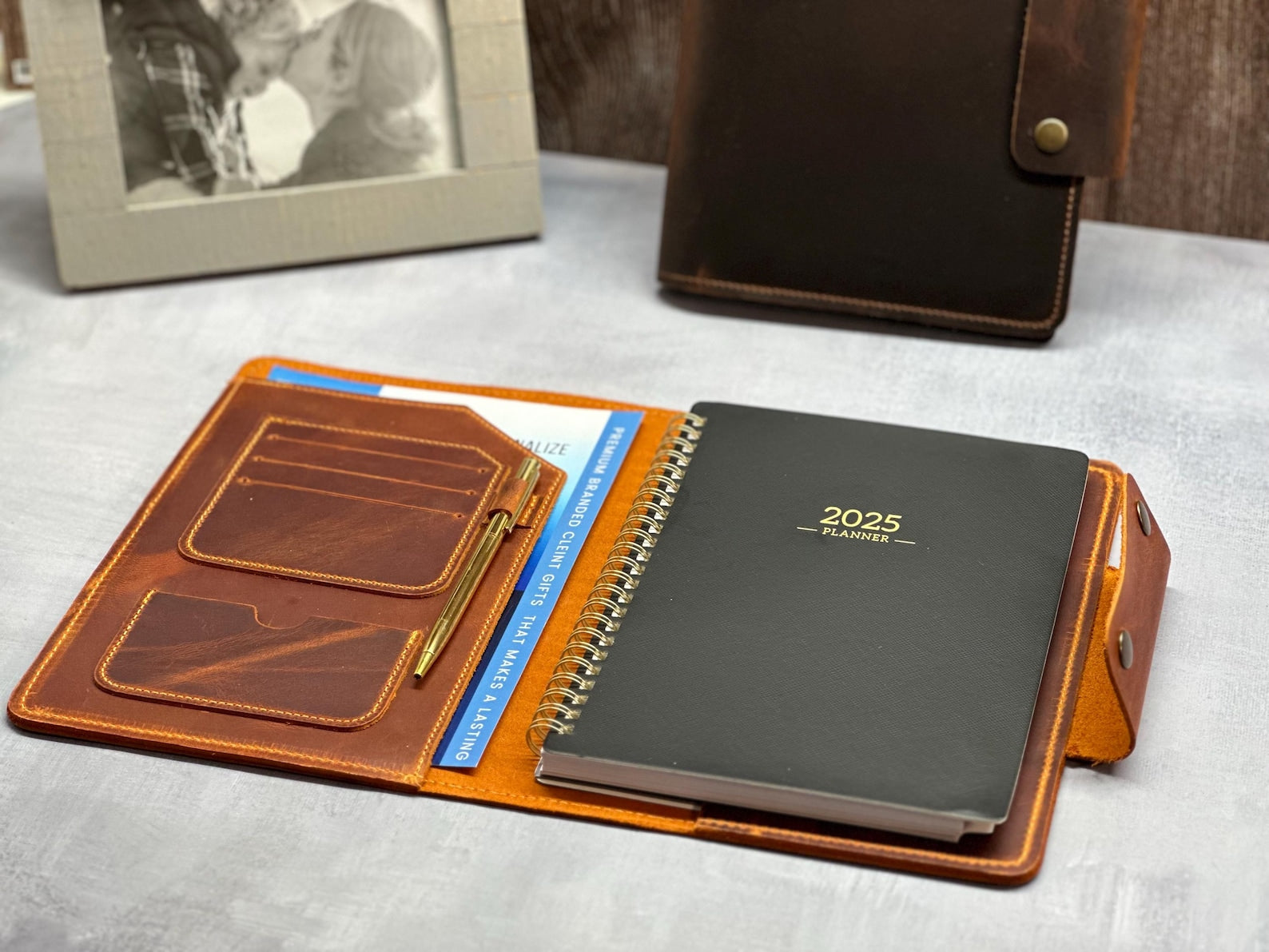 Personalized Refillable Leather Journal, Company Gift