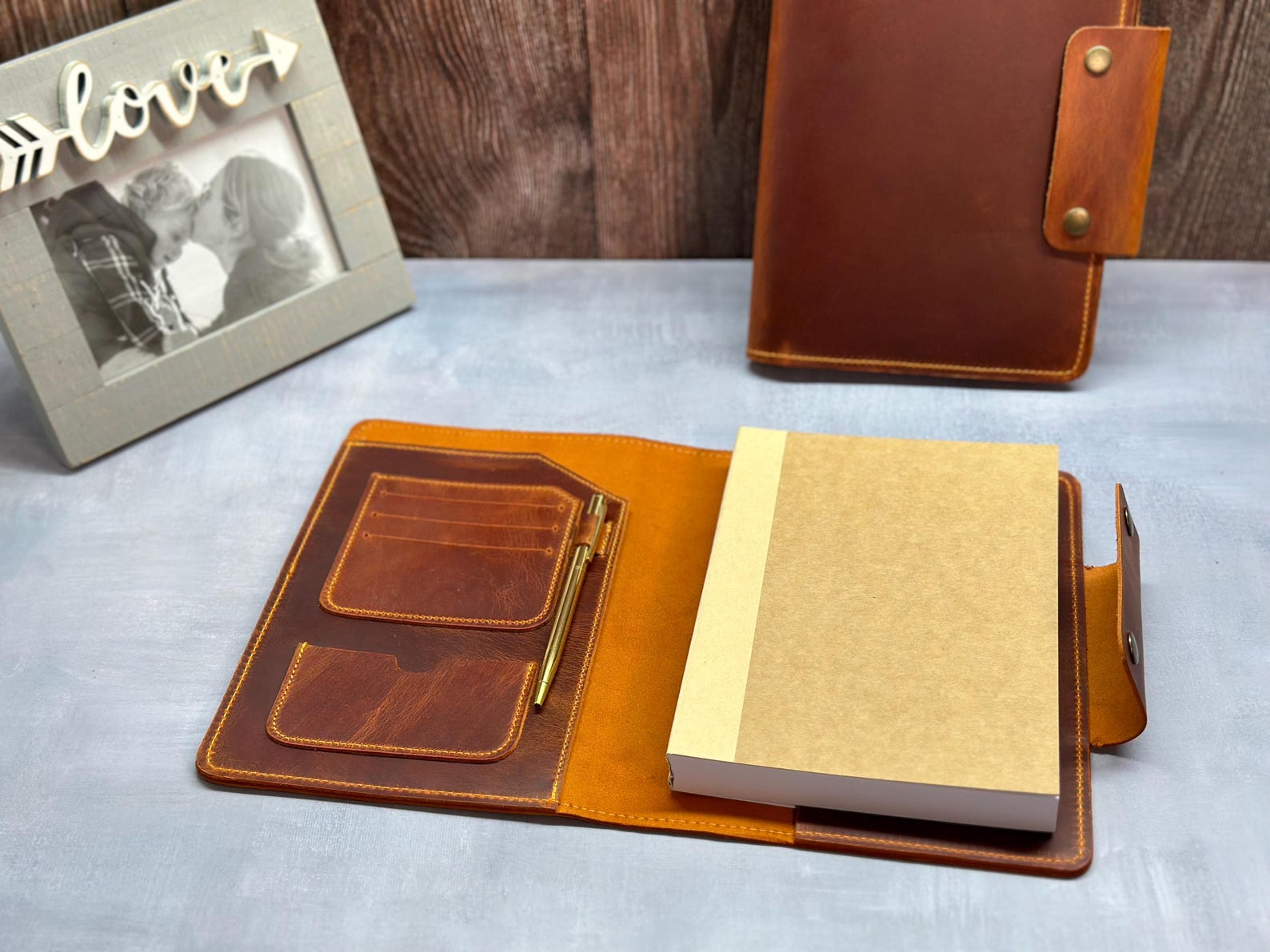 Personalized Refillable Leather Journal, Company Gift