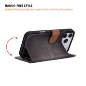 Gray leather MagSafe wallet case for iPhone 18 Pro and 17 Pro - view 5