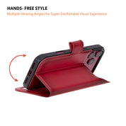 Red leather MagSafe wallet case for iPhone 18 Pro and 17 Pro - view 4