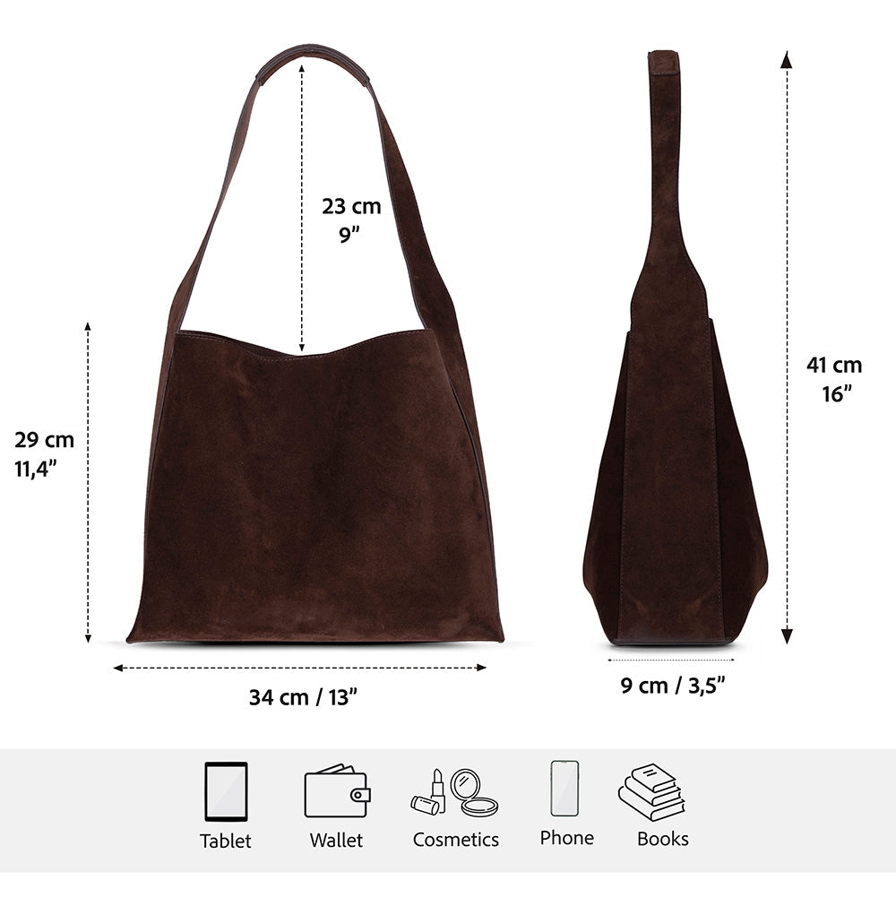 Stella Leather Tote Bag – Minimal Shoulder Bag for Work & Everyday