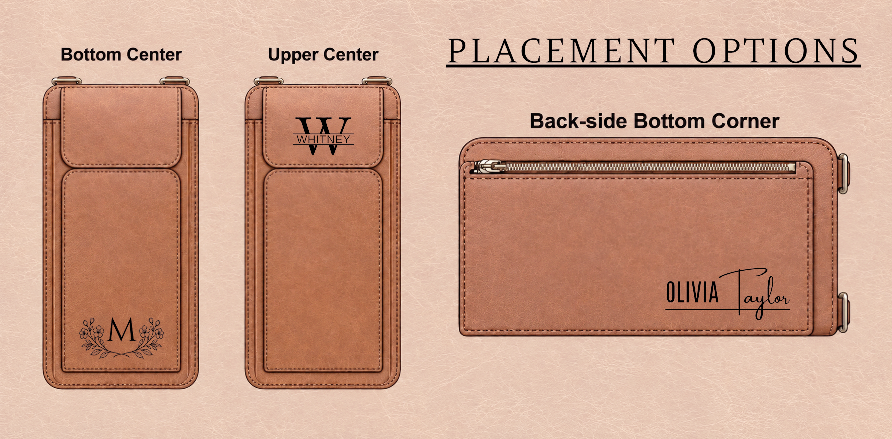 LegendaryHide Luxury Leather Crossbody Bag, Phone Wallet