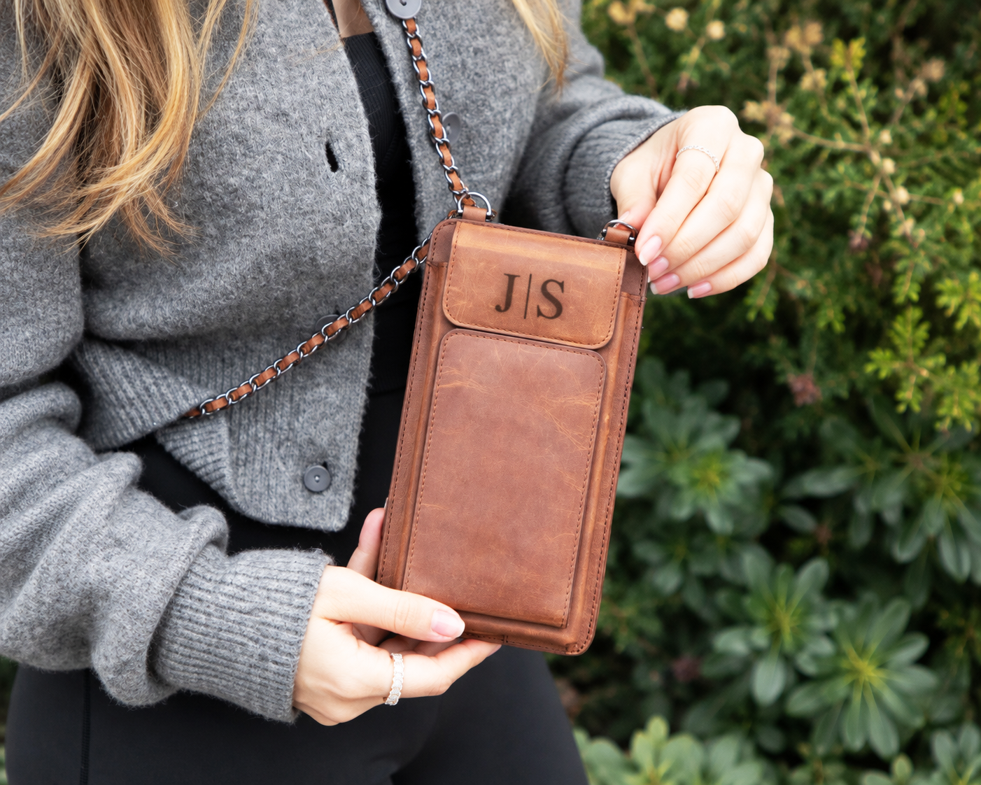 LegendaryHide Luxury Leather Crossbody Bag, Phone Wallet