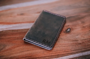 Slim Leather Card Holder Front Pocket Wallet