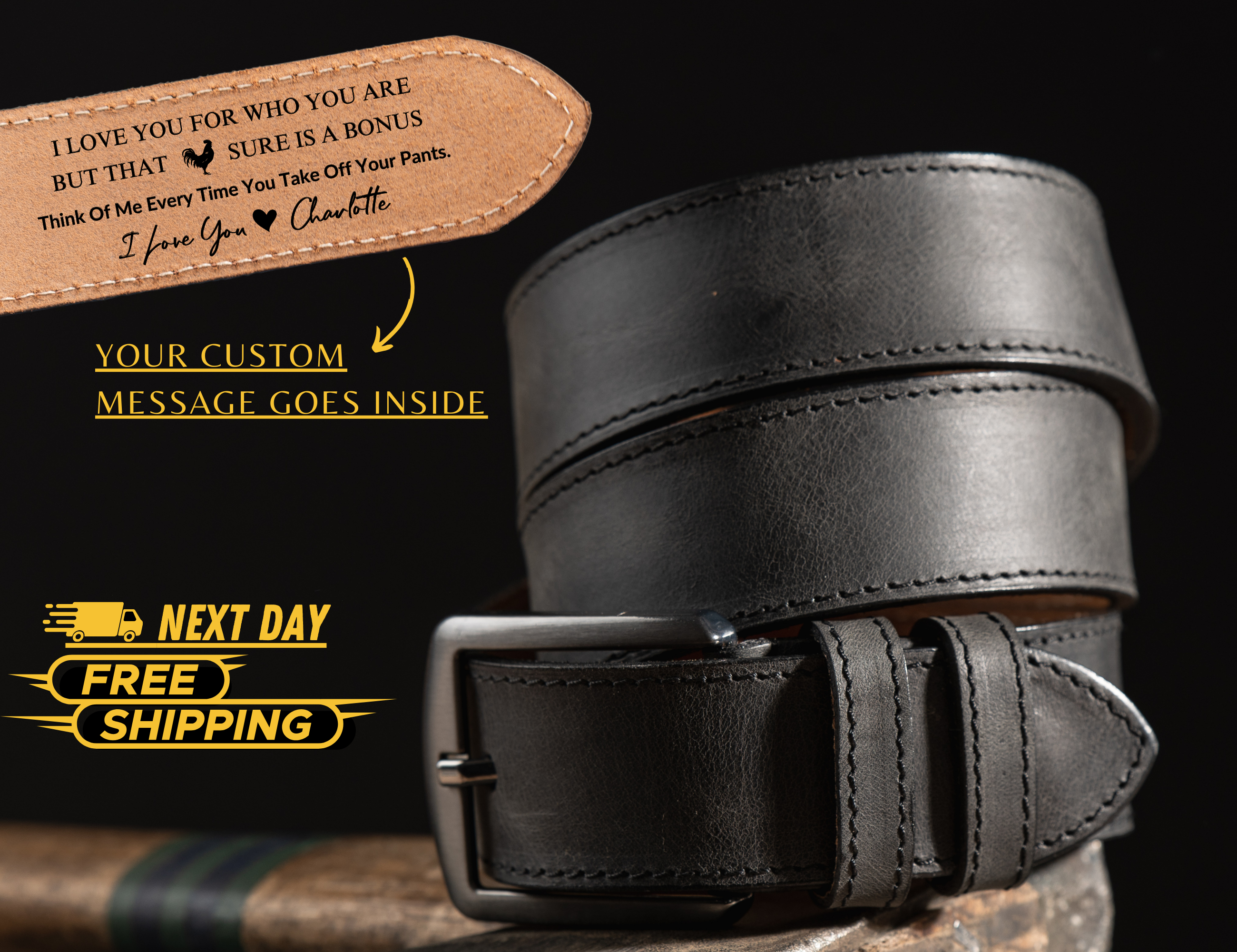 Personalized Handcrafted Men's Genuine Leather Belt