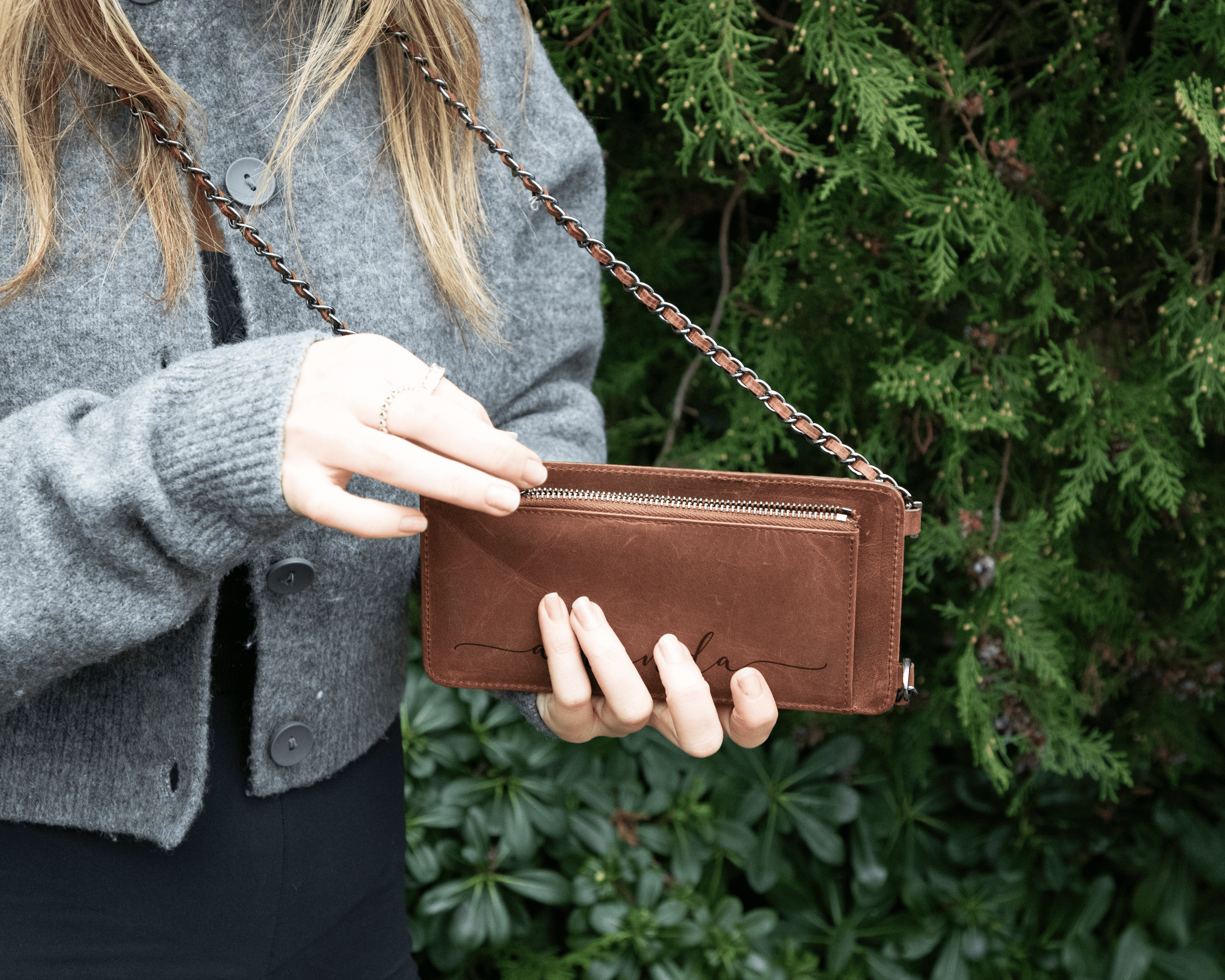 LegendaryHide Luxury Leather Crossbody Bag, Phone Wallet