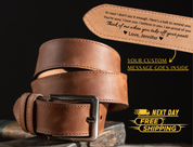 Personalized Handcrafted Men's Genuine Leather Belt