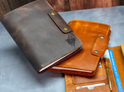 30 Units Dark brown - Personalized Refillable Leather Journal with custom engraving