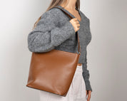 Elena Tote — Genuine Leather Shoulder Bag