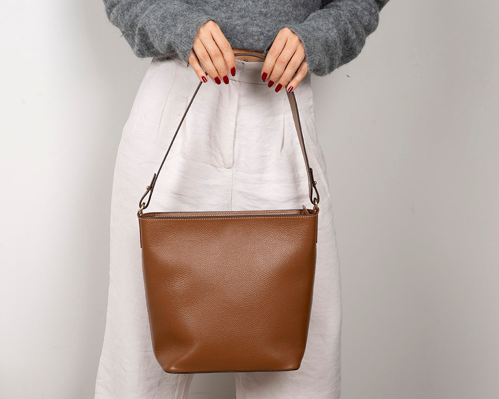 Elena Tote — Genuine Leather Shoulder Bag