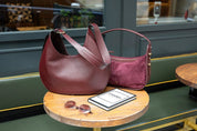 Selene Crescent Leather Shoulder Bag – Personalized Women's Hobo Purse