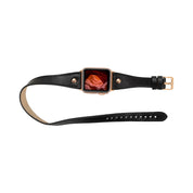 Hector Double Tour Leather Apple Watch Band with Rose Gold Trok