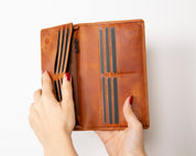 Sentinel Leather Wallet – Unisex RFID Long Wallet with Phone Pocket