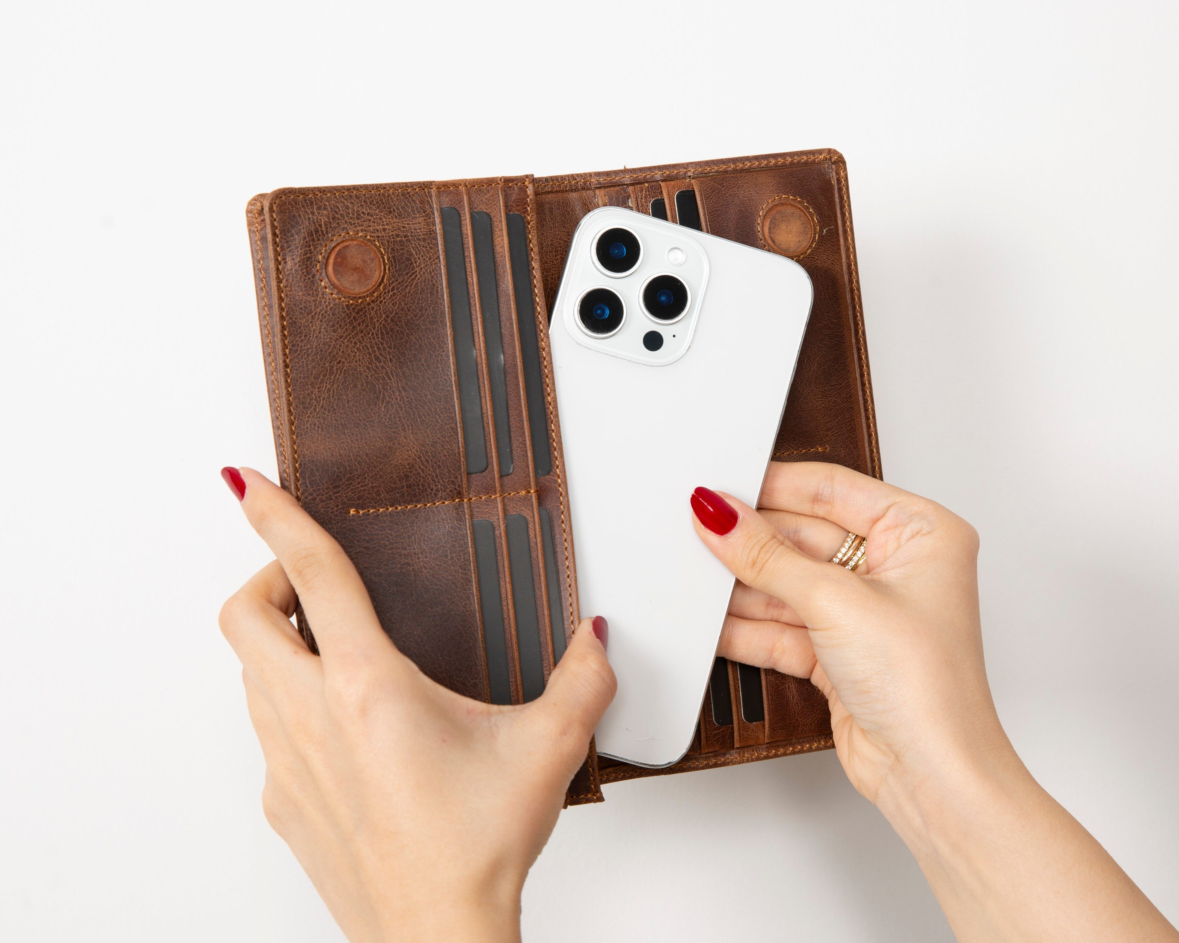 Sentinel Leather Wallet – Unisex RFID Long Wallet with Phone Pocket