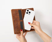 Sentinel Leather Wallet – Unisex RFID Long Wallet with Phone Pocket