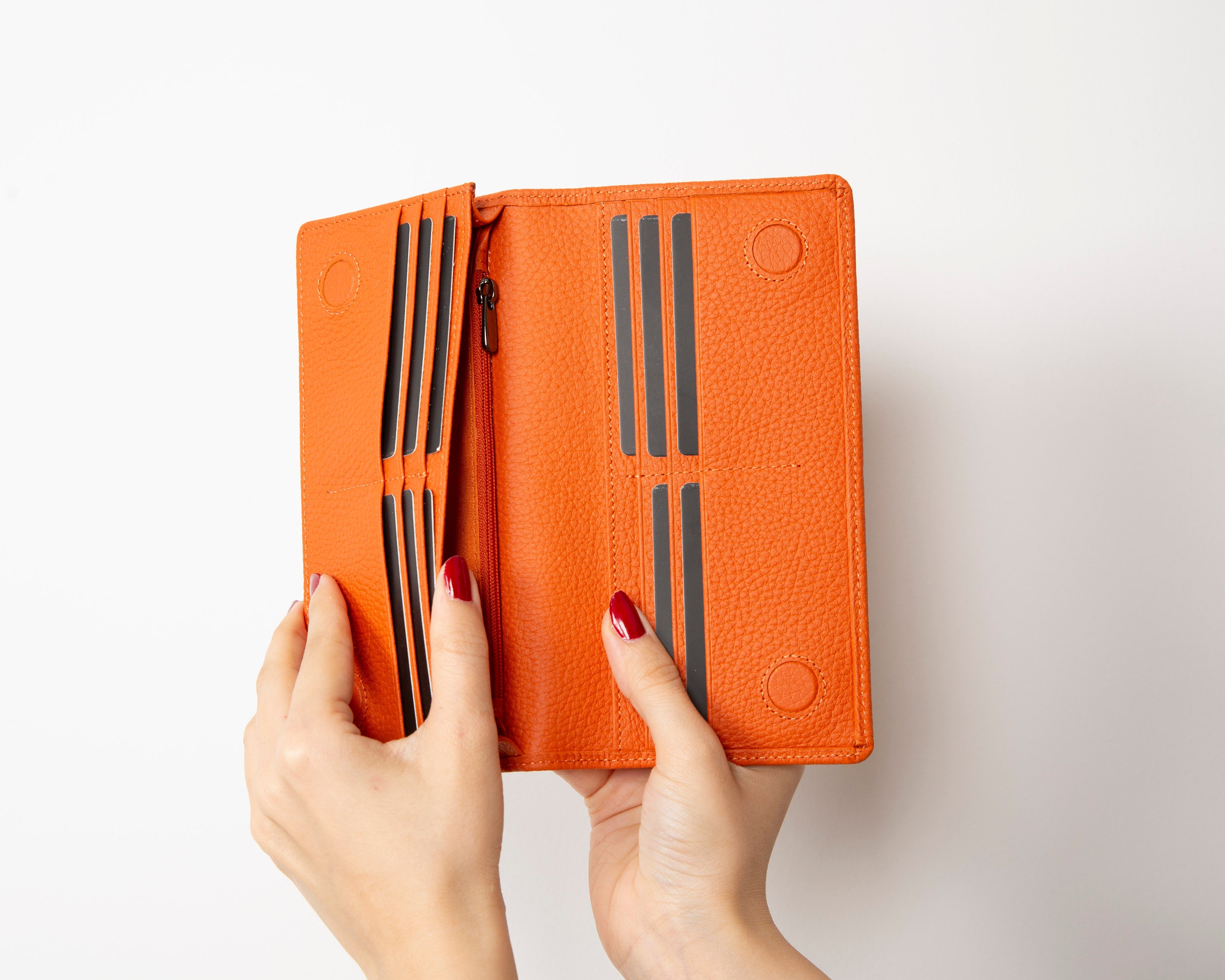 Sentinel Leather Wallet – Unisex RFID Long Wallet with Phone Pocket