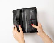 Sentinel Leather Wallet – Unisex RFID Long Wallet with Phone Pocket