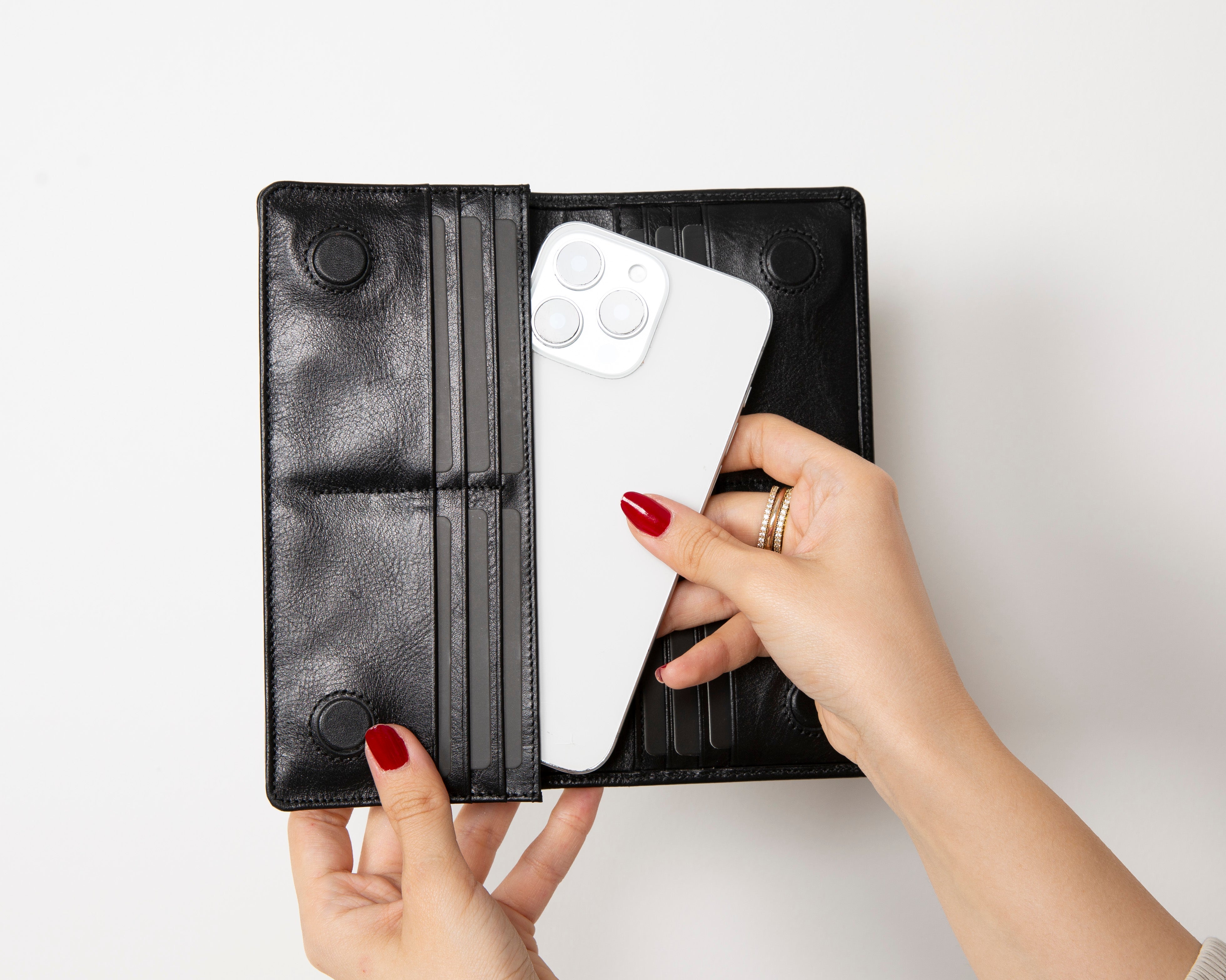Sentinel Leather Wallet – Unisex RFID Long Wallet with Phone Pocket