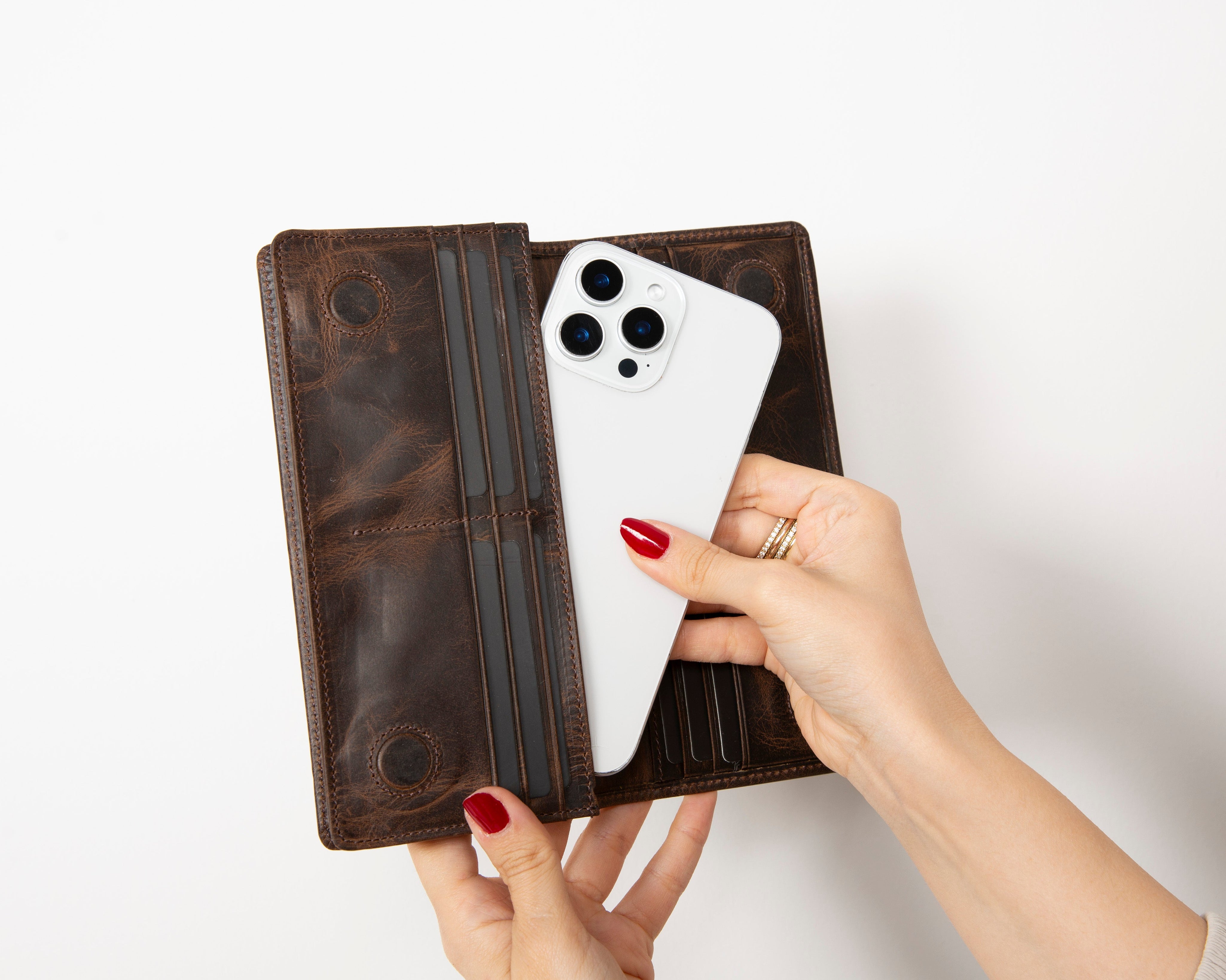 Sentinel Leather Wallet – Unisex RFID Long Wallet with Phone Pocket