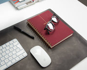 Personalized Leather Desk Mat, Medium (15" x 31") – Custom Engraved Desk Pad & Mouse Pad
