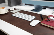 Personalized Leather Desk Mat, Medium (15" x 31") – Custom Engraved Desk Pad & Mouse Pad