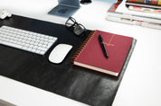 Personalized Leather Desk Mat, Medium (15" x 31") – Custom Engraved Desk Pad & Mouse Pad
