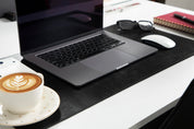 Personalized Leather Desk Mat, Small (12" x 28") – Custom Engraved Desk Pad & Mouse Pad