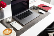 Personalized Leather Desk Mat, Small (12" x 28") – Custom Engraved Desk Pad & Mouse Pad