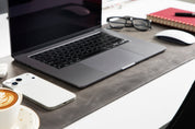 Personalized Leather Desk Mat, Small (12" x 28") – Custom Engraved Desk Pad & Mouse Pad