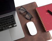 Personalized Leather Desk Mat, Small (12" x 28") – Custom Engraved Desk Pad & Mouse Pad