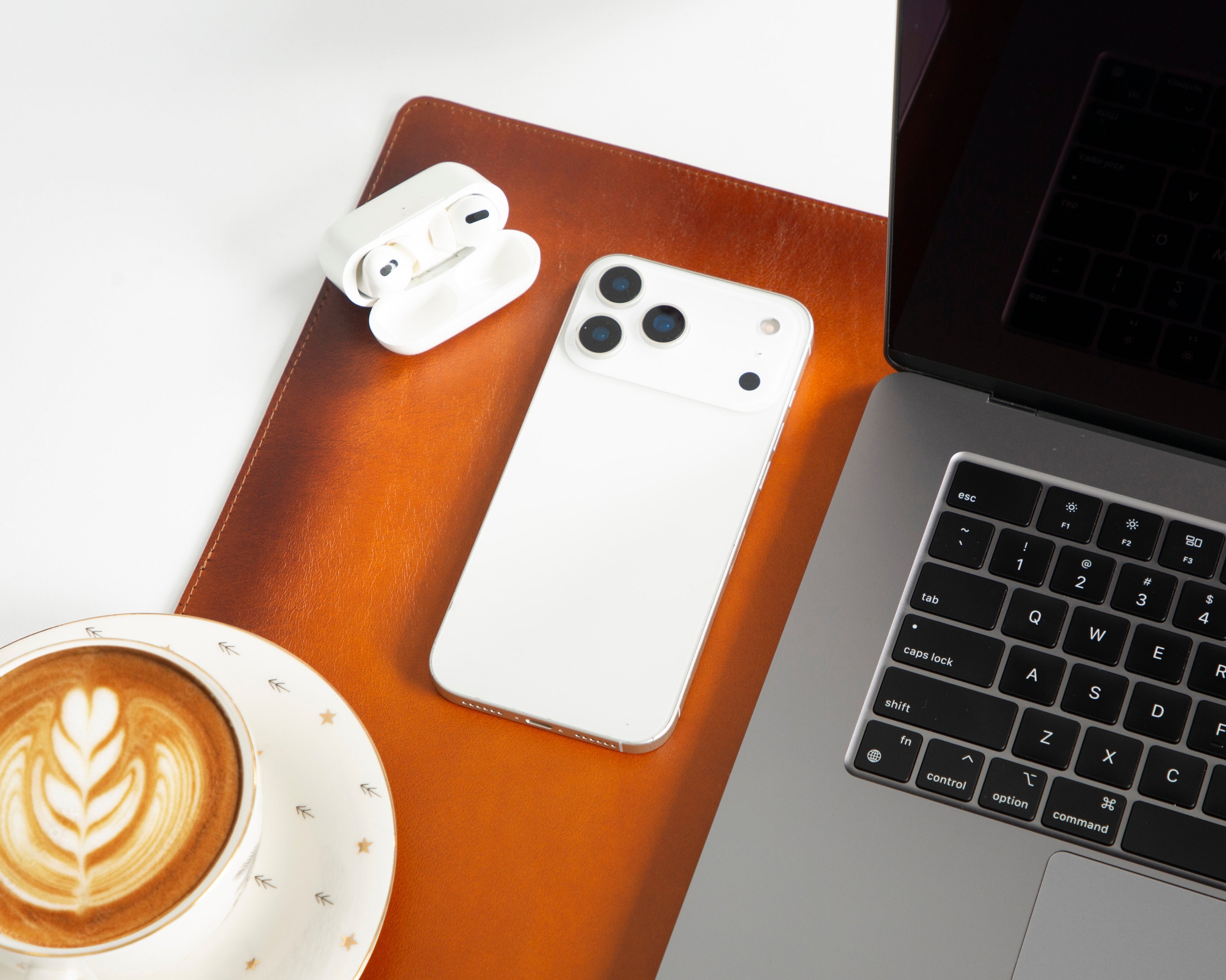 Personalized Leather Desk Mat, Small (12" x 28") – Custom Engraved Desk Pad & Mouse Pad