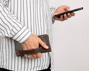 Sentinel Leather Wallet – Unisex RFID Long Wallet with Phone Pocket