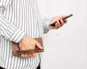 Sentinel Leather Wallet – Unisex RFID Long Wallet with Phone Pocket