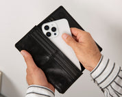 Sentinel Leather Wallet – Unisex RFID Long Wallet with Phone Pocket