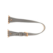 Hector Double Tour Leather Apple Watch Band with Rose Gold Trok