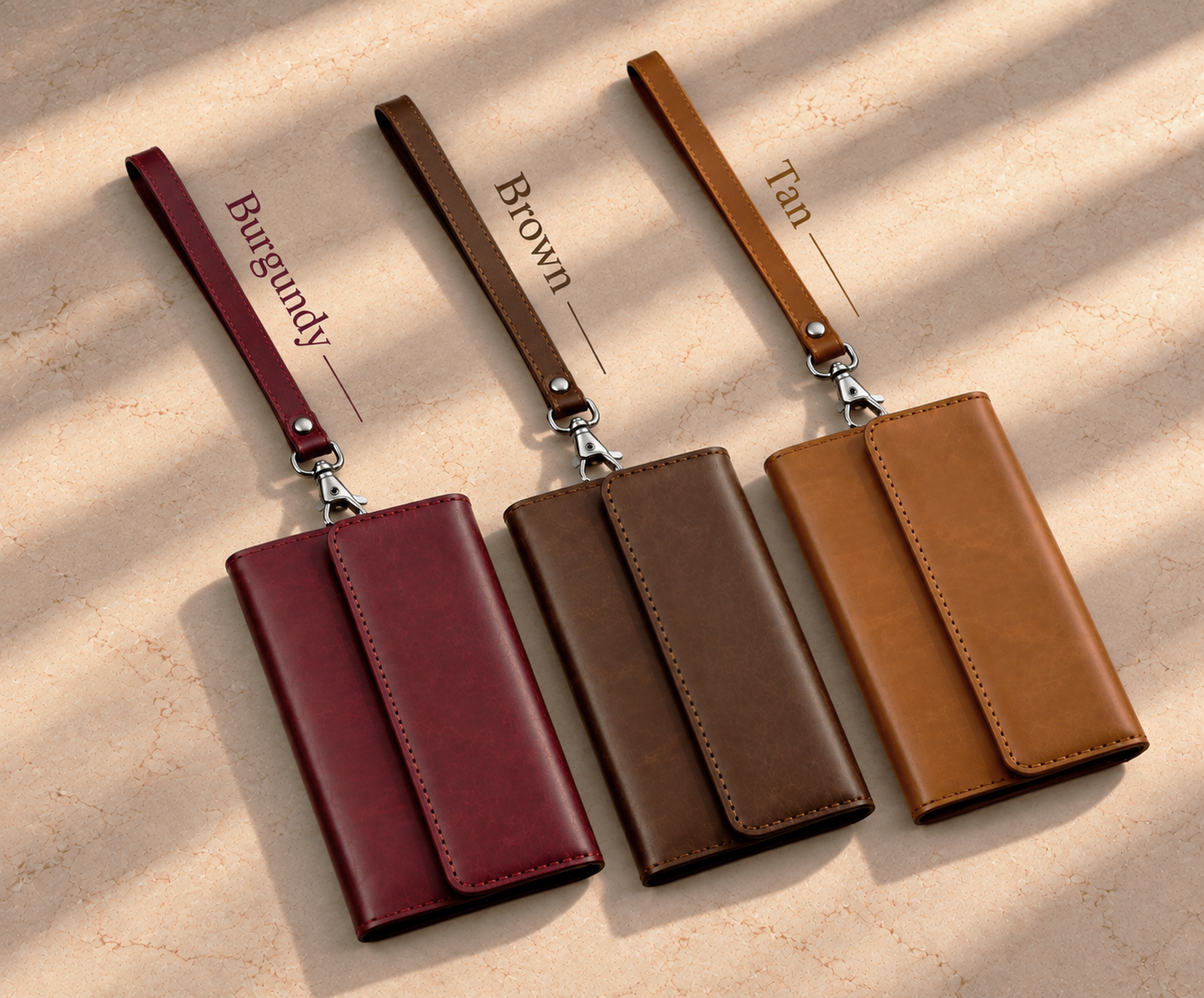 Personalized Leather Wallet for Women, Leather Zip Wallet with Wristlet, Gift for Her, Leather Clutch