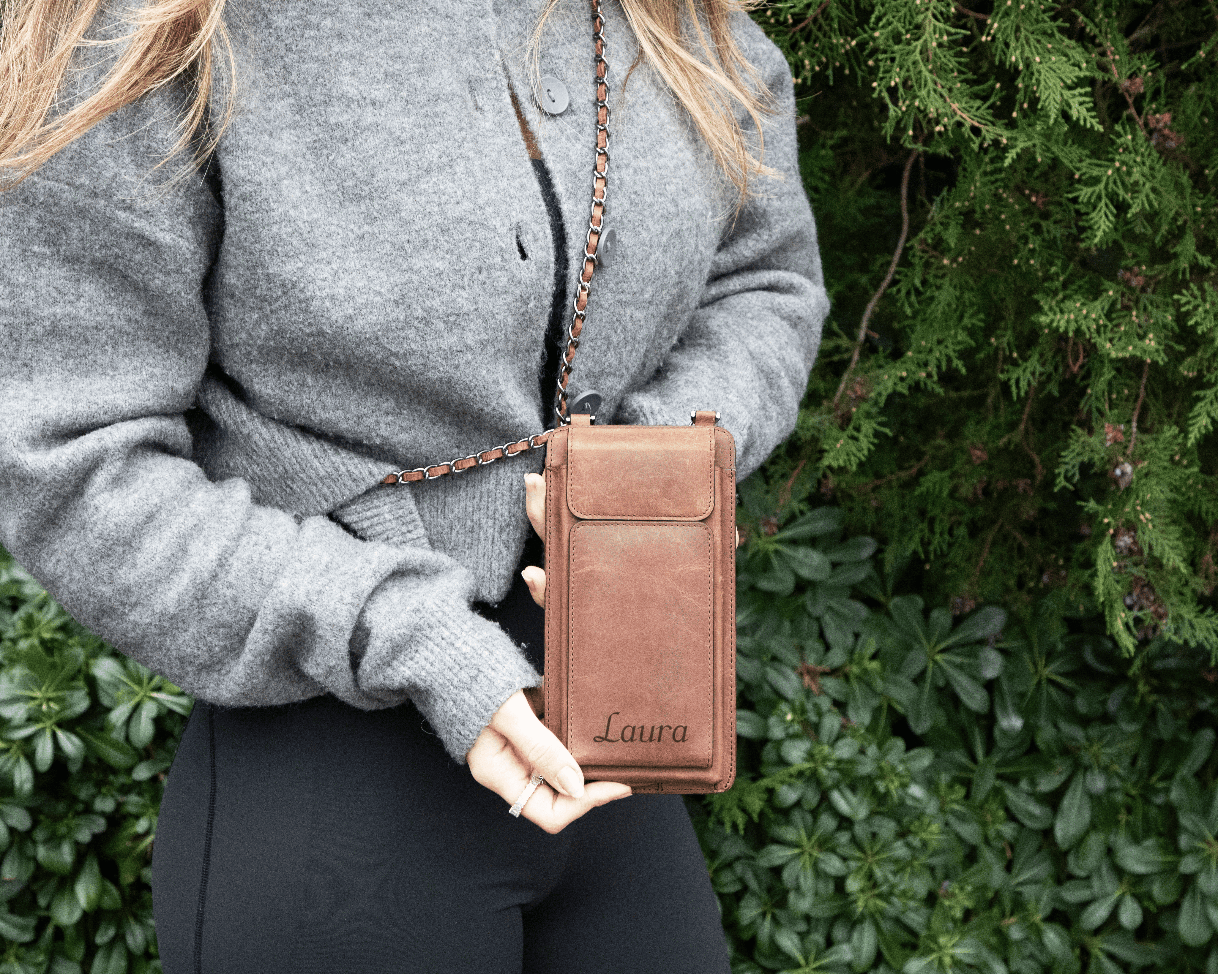 LegendaryHide Luxury Leather Crossbody Bag, Phone Wallet