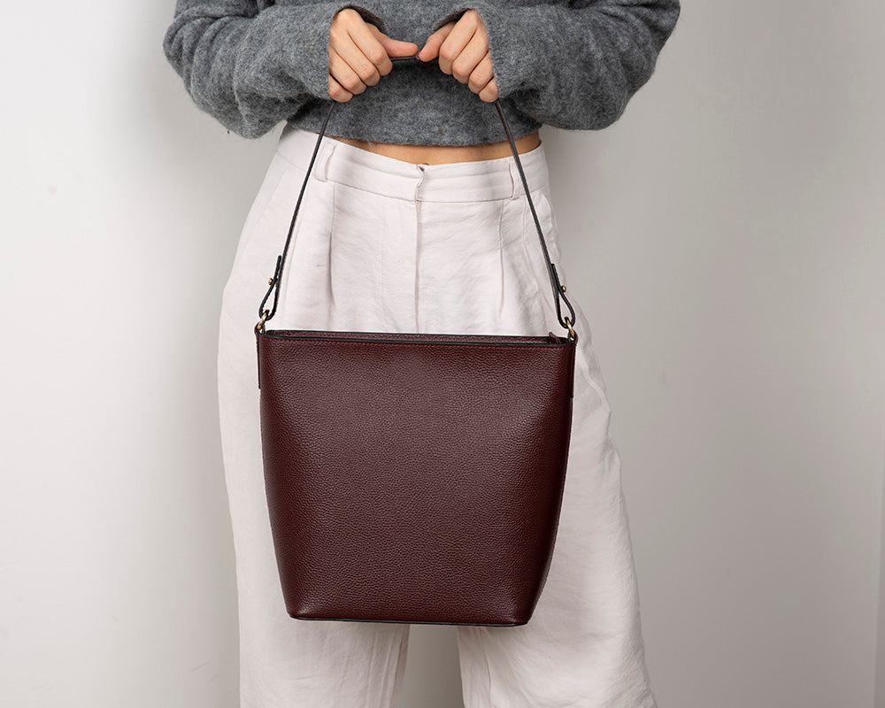 Elena Tote — Genuine Leather Shoulder Bag