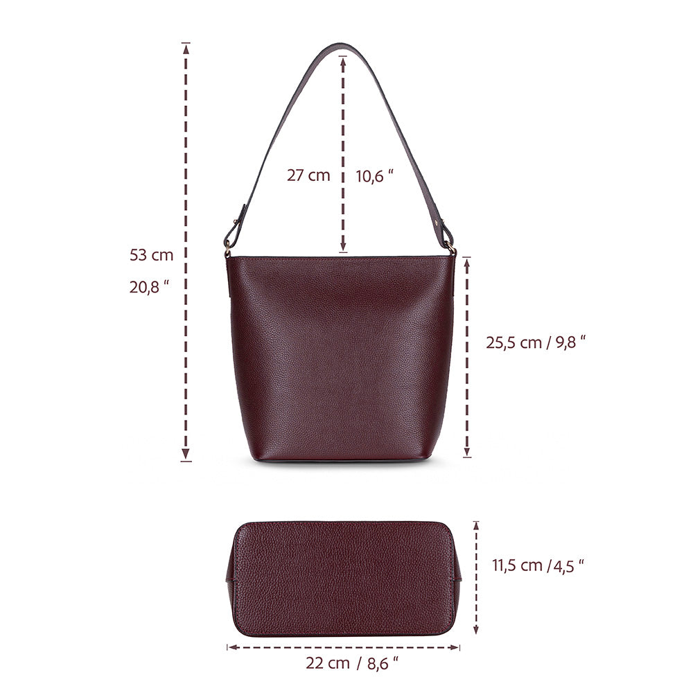 Elena Tote — Genuine Leather Shoulder Bag