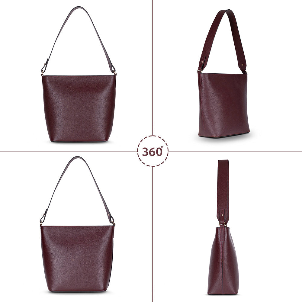 Elena Tote — Genuine Leather Shoulder Bag