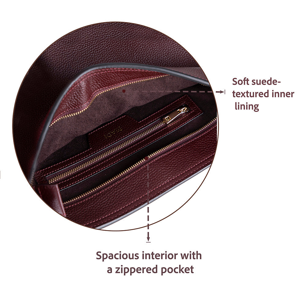 Elena Tote — Genuine Leather Shoulder Bag