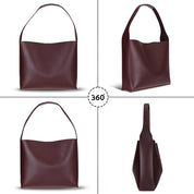 Stella Leather Tote Bag – Minimal Shoulder Bag for Work & Everyday