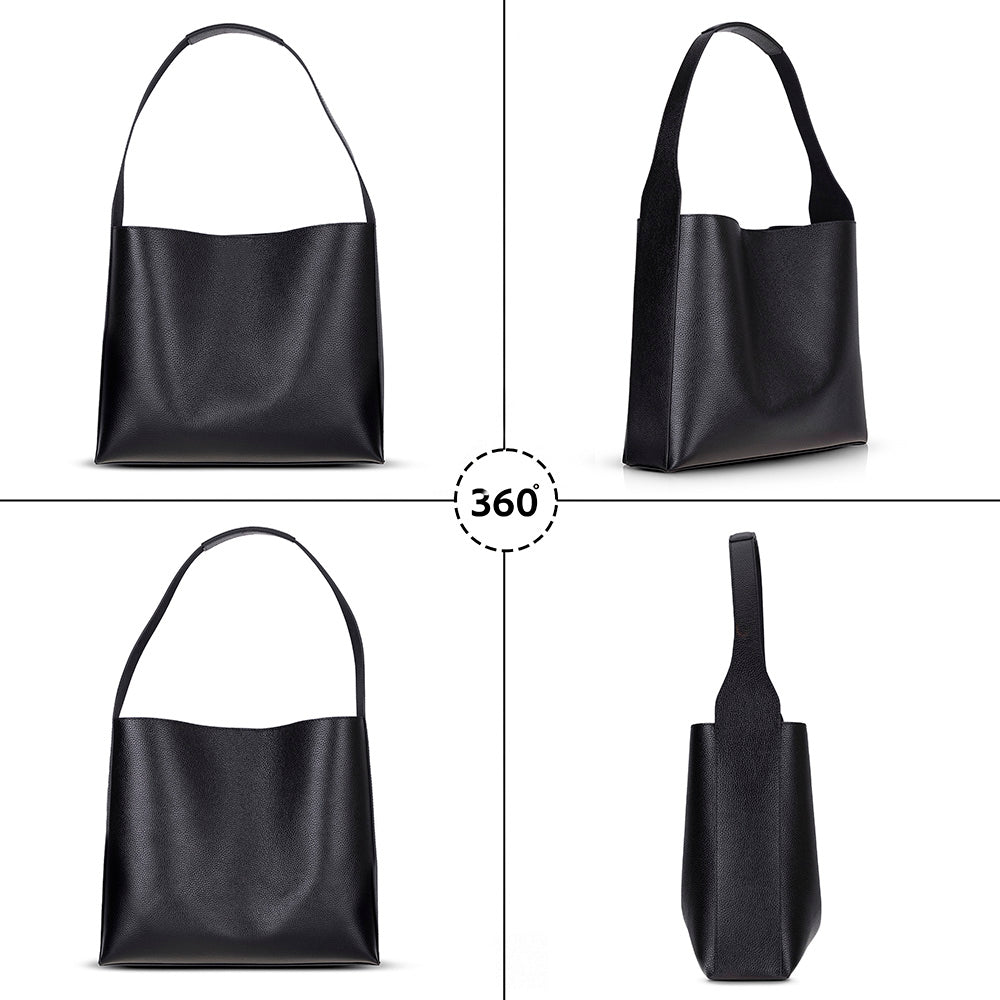 Stella Leather Tote Bag – Minimal Shoulder Bag for Work & Everyday