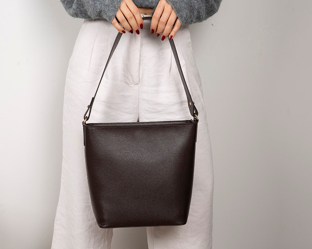 Elena Tote — Genuine Leather Shoulder Bag