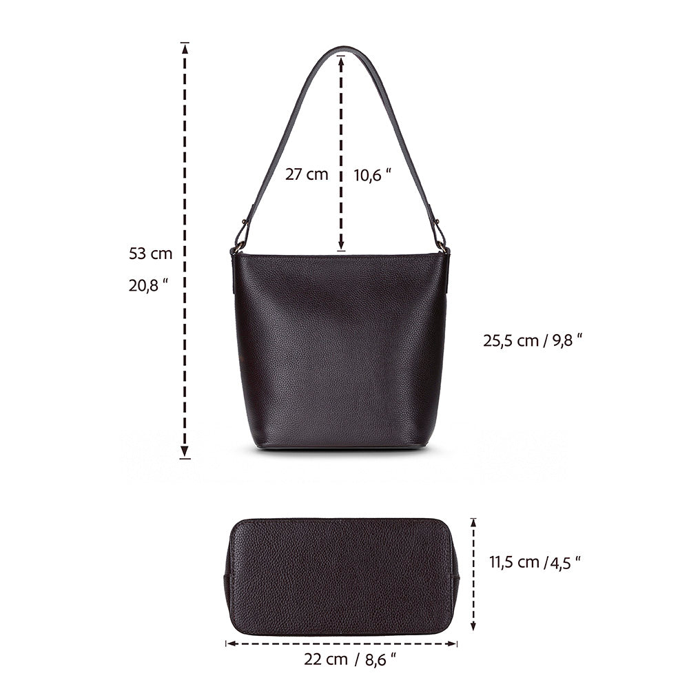 Elena Tote — Genuine Leather Shoulder Bag