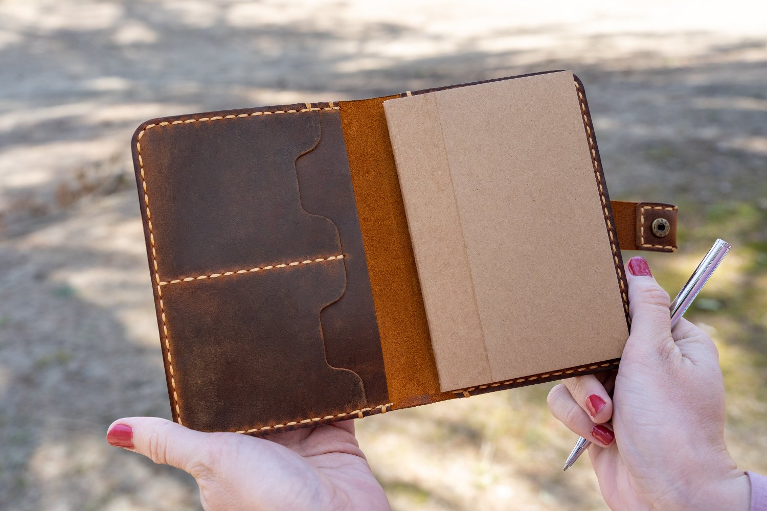 Customized Handmade Leather Passport Cover & Travel Wallet