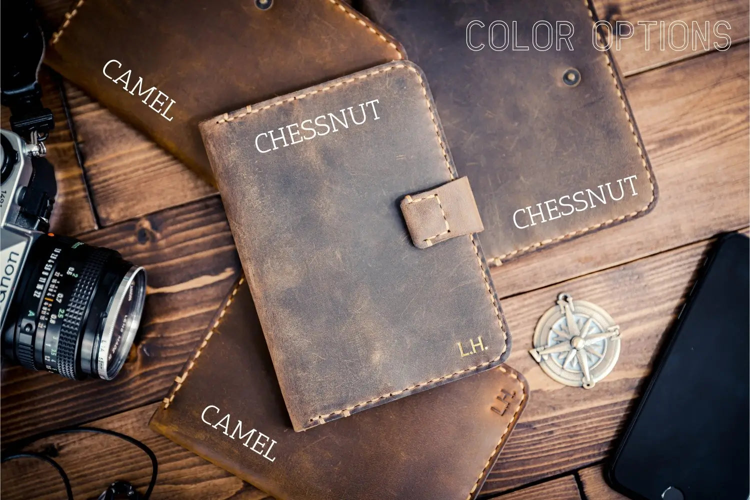 Customized Leather Passport Cover & Travel Wallet & Notebook