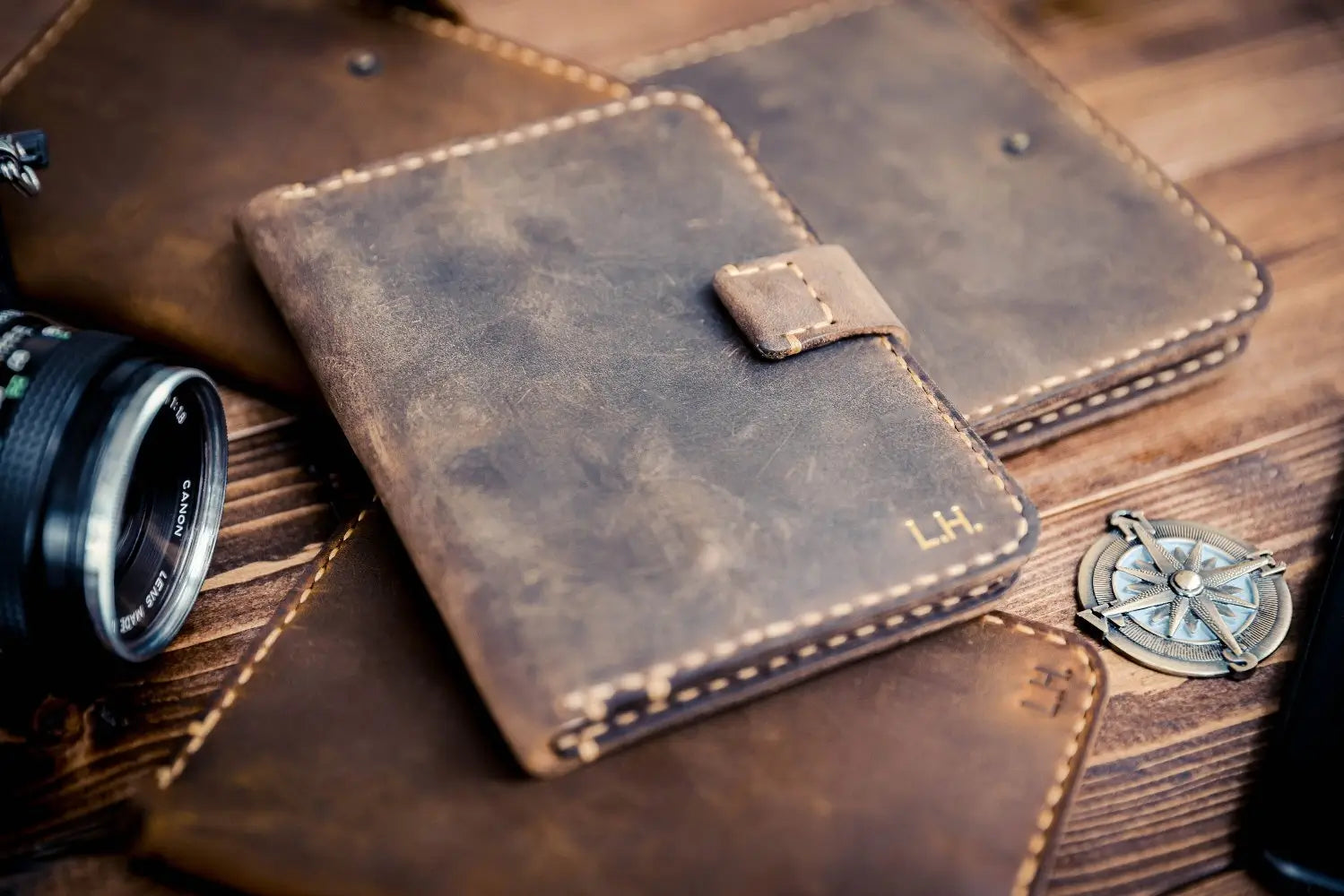 Customized Leather Passport Cover & Travel Wallet & Notebook