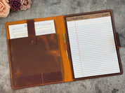 Customized Leather Portfolio with Notepad & Planner - Legendary Hide