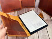 Customized Leather Portfolio with Notepad & Planner - Legendary Hide